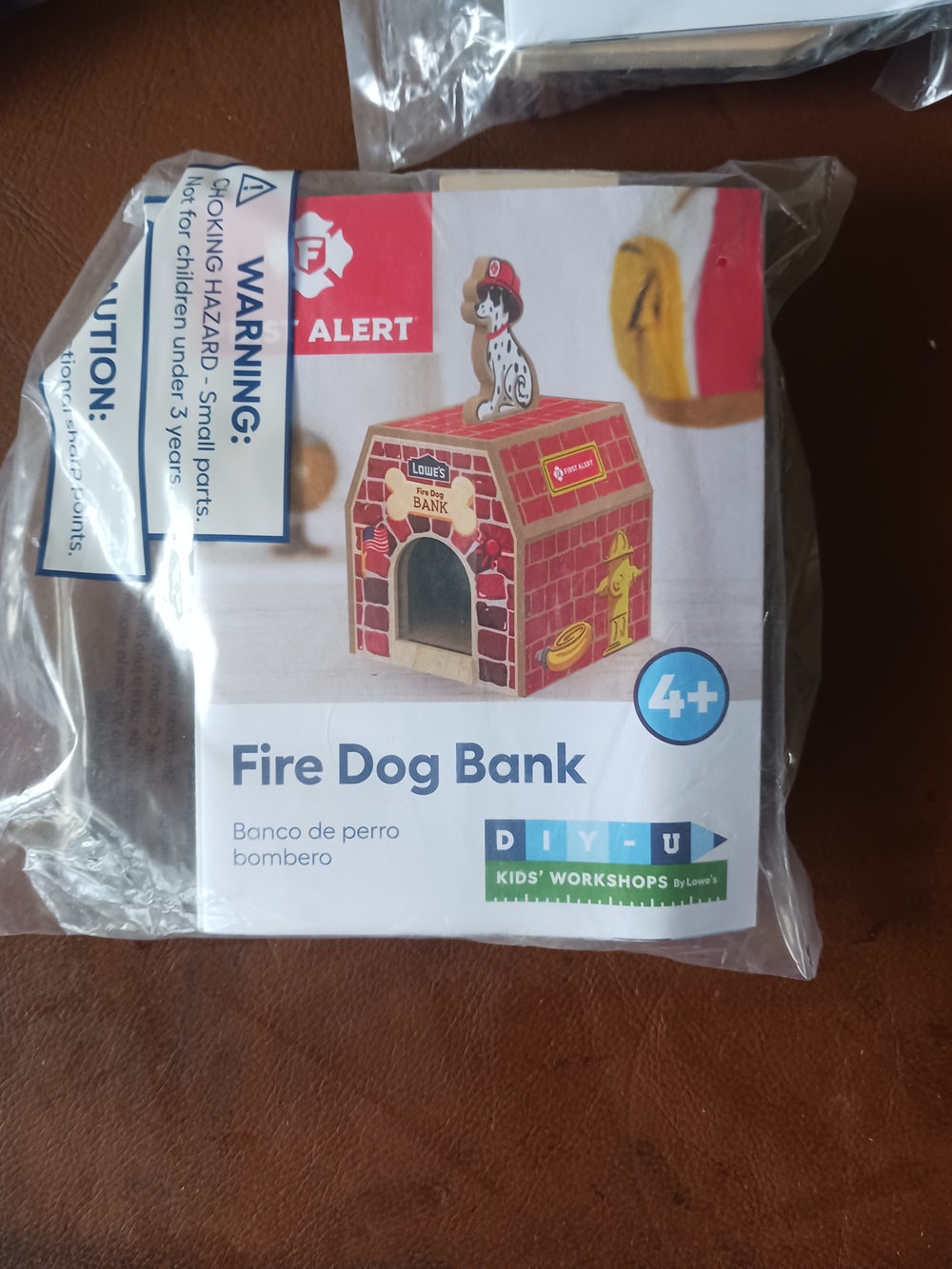 DIY Fire Dog Bank - With Toy Helmet Kids' Workshops Lowes DIY-U